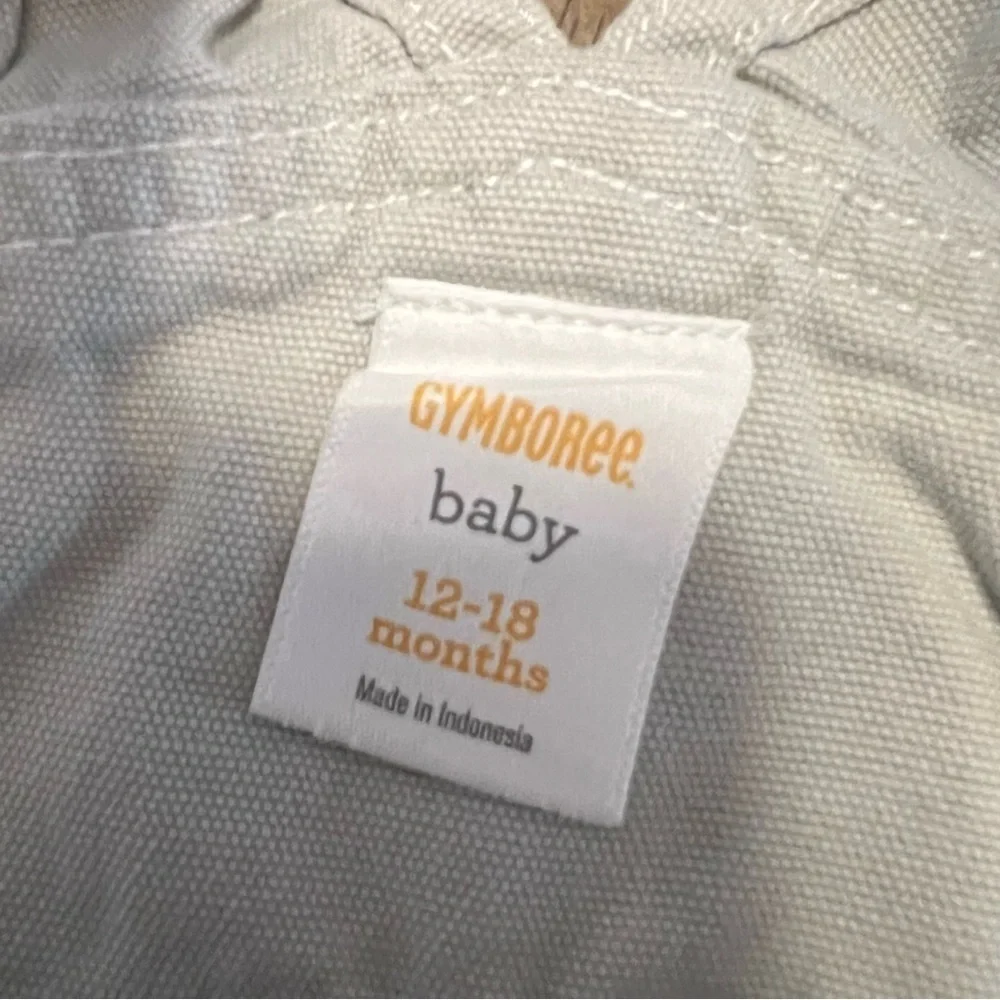 Gymboree Baby Peter Rabbit Beige Overalls Embroidered 12-18 Months